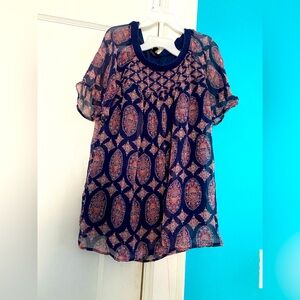 ella moss  shirt for women size S color purple  blue  like new short sleeve